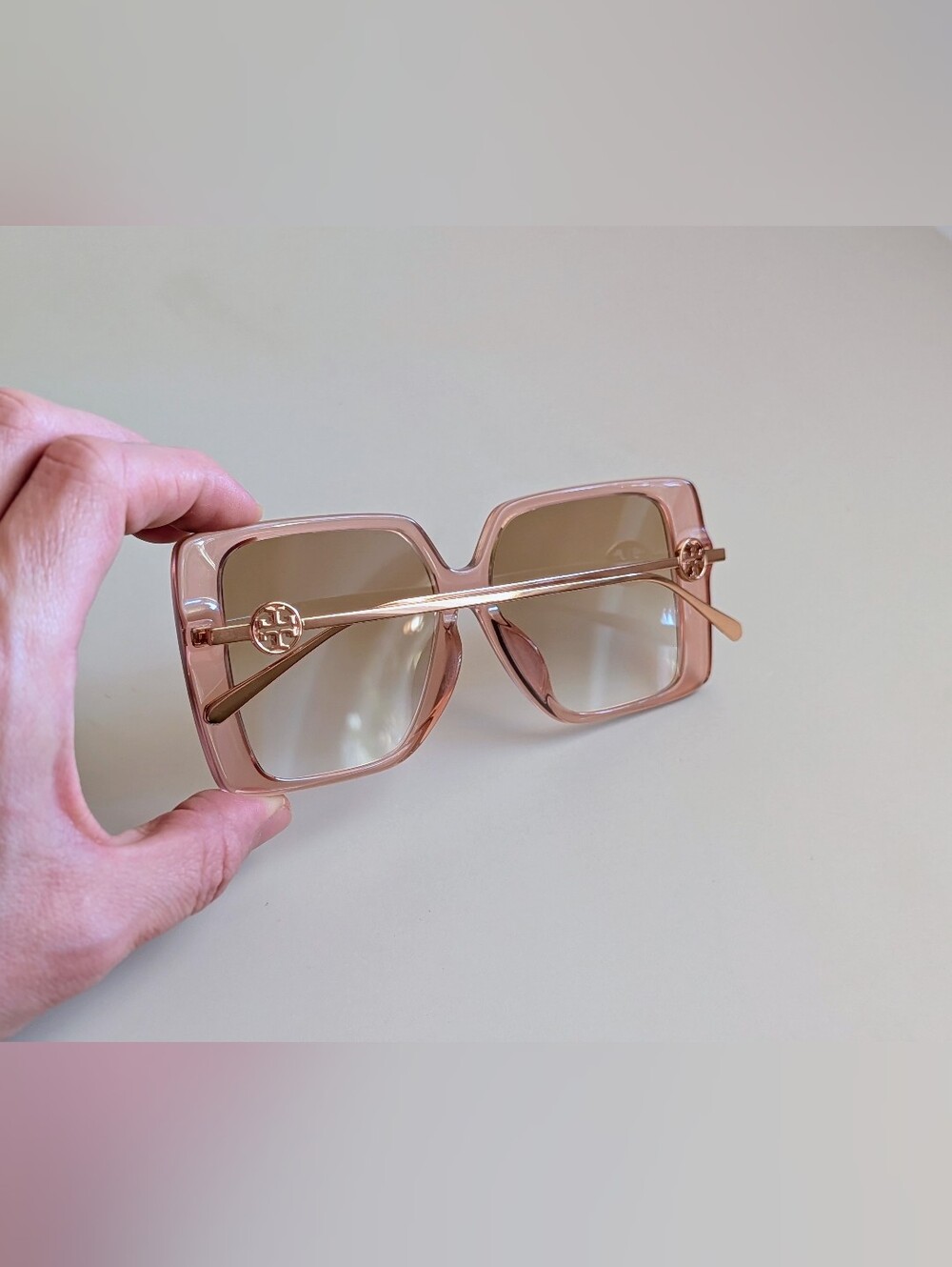 Tory Burch TY7205D Oversized Square Pink Gradient Sunglasses 56mm NIB - Picture 14 of 15